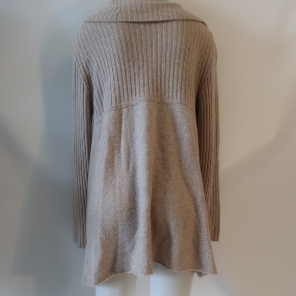 Women Cashmere Lord & Taylor Beige Pure Cashmere Chunky Cardigan Sweater XL - Picture 10 of 14